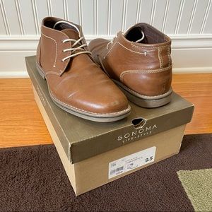 Brown Leather Chukkas